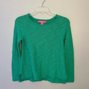Lilly Pulitzer green crewneck sweater, size XXS